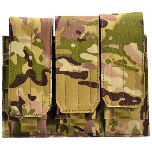 Подсумок поясной Rusforce Tactical Pouch Triple закрытый для 3-х магазинов АК Мультикам