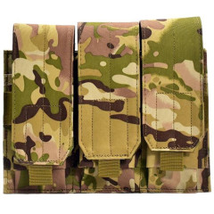 Подсумок поясной Rusforce Tactical Pouch Triple закрытый для 3-х магазинов АК Мультикам