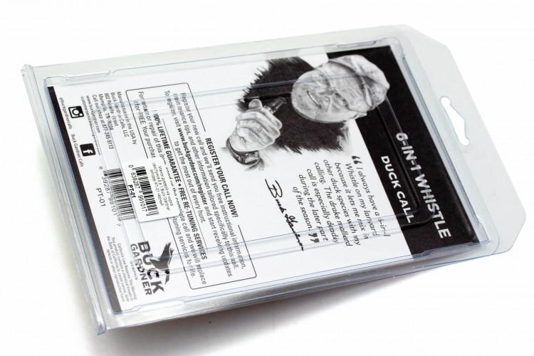 Манок духовой 6 в 1 (селезень, чирок, свиязь, шилохвость) Buck Gardner Whistlel PT-01 Чёрный