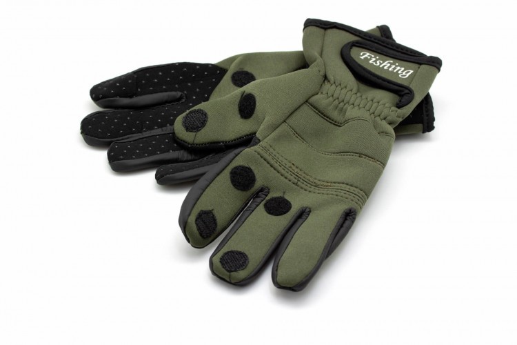Перчатки рыболовные Стикхант Триггер Фиш демисезонные полноразмерные Хаки