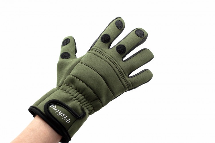 Перчатки рыболовные Стикхант Триггер Фиш демисезонные полноразмерные Хаки