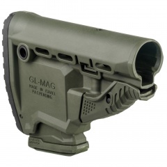 Приклад телескопический Fab Defense GL-MAG с отсеком для магазина Зелёный
