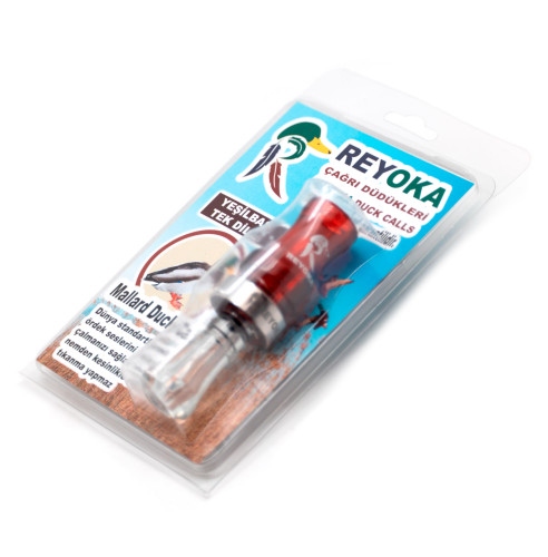 Манок духовой на утку крякву Reyoka Ordek Bir 1 лепесток Красный / Прозрачный