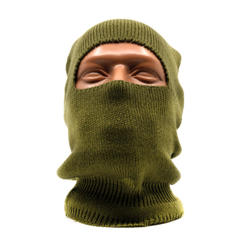 Маска балаклава Стикхант Разведчик демисезонная вязанная 1 отверстие Хаки