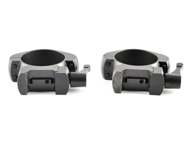 Кольца Nikko Stirling Diamond QR, быстросъемные на Weaver, 30мм, средние, 4 винта, сталь