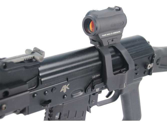 Кронштейн SAG BIT боковой небыстросъёмный Weaver/ACOG для АК/Сайга, стальной зуб, алюминиевый сплав, компактный, 80г