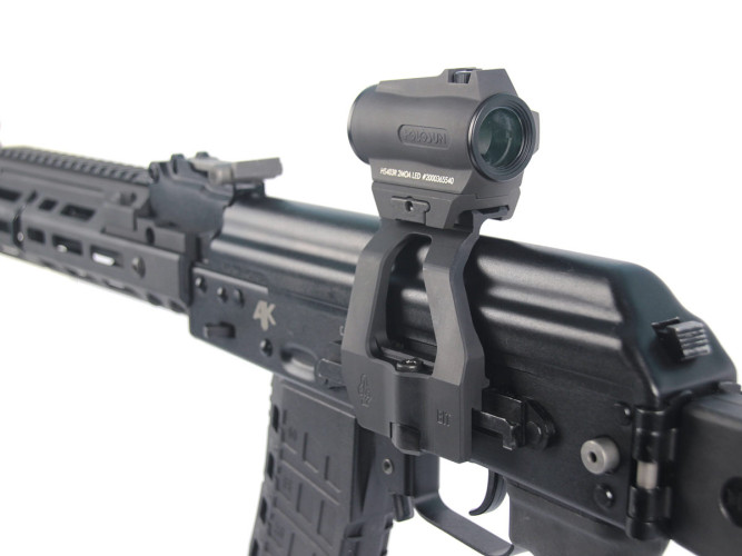 Кронштейн SAG BIT боковой небыстросъёмный Weaver/ACOG для АК/Сайга, стальной зуб, алюминиевый сплав, компактный, 80г