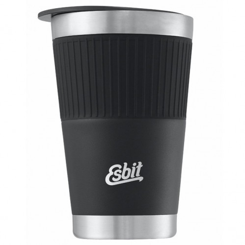 Термокружка Esbit Sculptor TBL550SC-SL-BK с резиновой накладкой 0.55L Чёрный