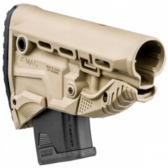 Приклад телескопический Fab Defense GK-MAG с отсеком для магазина Койот
