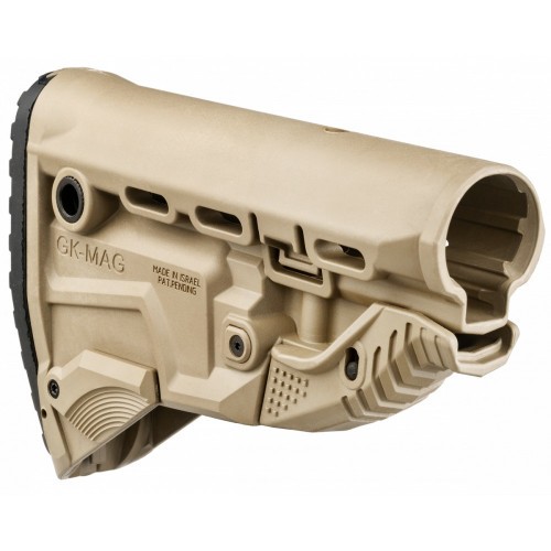 Приклад телескопический Fab Defense GK-MAG с отсеком для магазина Койот