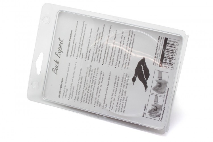 Манок духовой на утку Buck Expert 78PC-T с обучающим пособием из дерева / пластика Камуфляж