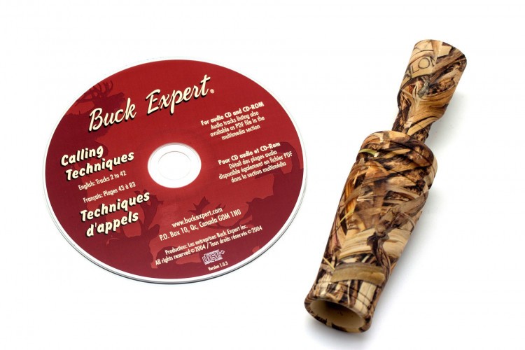 Манок духовой на утку Buck Expert 78PC-T с обучающим пособием из дерева / пластика Камуфляж