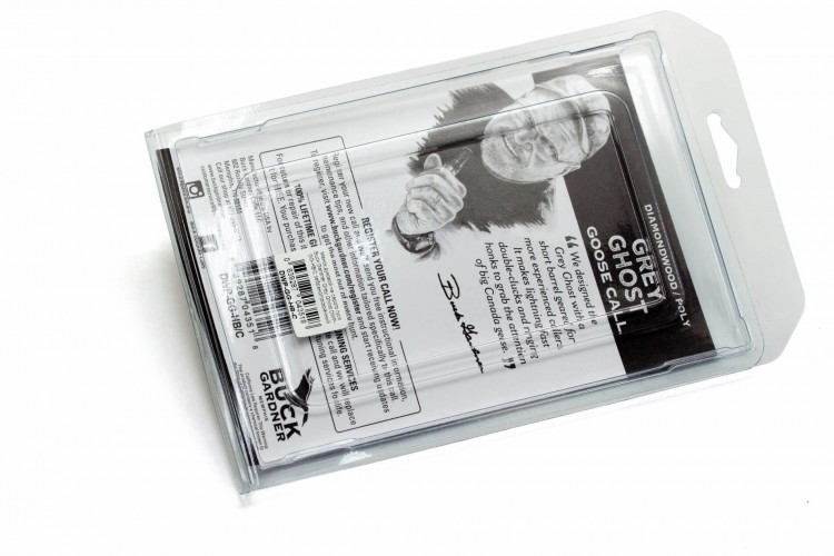 Манок духовой на серого гуся Buck Gardner Grey Ghost DWP-GG-HB/C Зебрано / Прозрачный