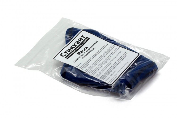 Маска санитарно-гигиеническая Стикхант Стандарт SMSGBL Синий