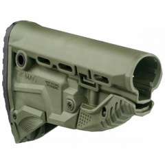 Приклад телескопический Fab Defense GK-MAG с отсеком для магазина Зелёный
