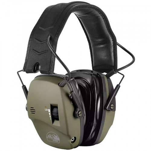 Наушники активные стрелковые ShotTime 44 Pro с гелевыми амбушюрами 23-82 ДБ Зелёный