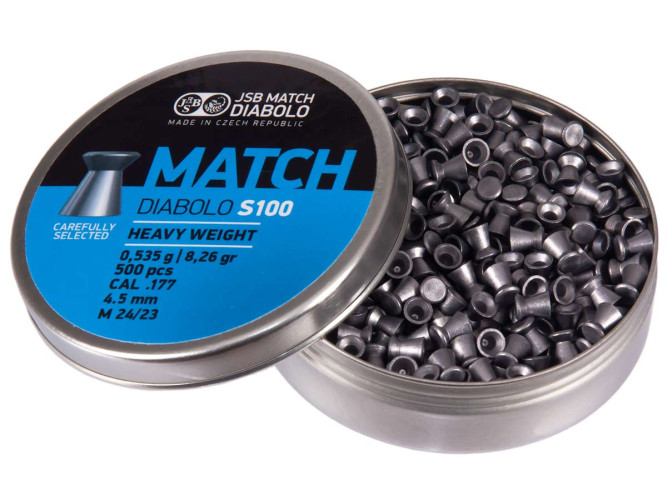 Пульки для пневматики JSB Blue Match S 100 Плоские 4.5 мм 0.53 г (500 шт)