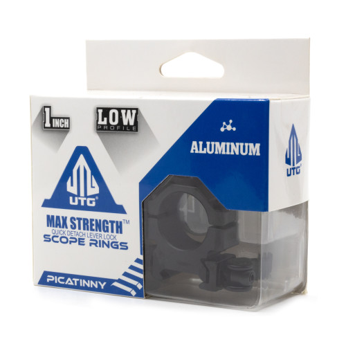 Кольца для прицела Leapers UTG Max Strength (RQ2W1104) быстросъемные D=25.4 мм H=10 мм на Weaver | Низкий