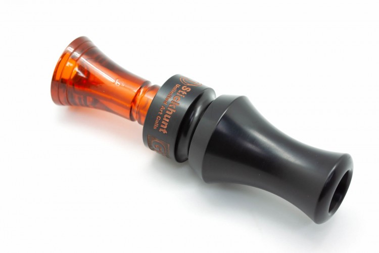 Манок духовой на утку крякву Stickhunt ArtCalls Gromoglas 1 лепесток Виски / Чёрный