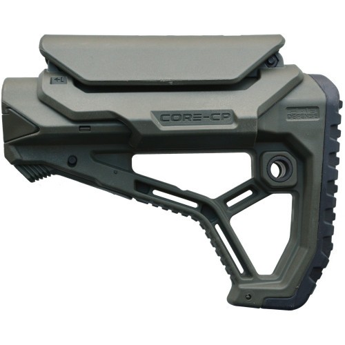 Приклад телескопический Fab Defense GL-CORE CP с упором для щеки Зелёный