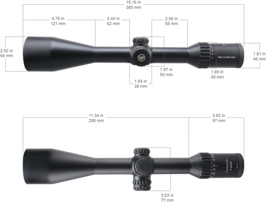 Прицел оптический Vector Optics Continental X8 4-32X56 IR SFP FP WP (SCOL-51P) Сетка VECON-DCM BDC