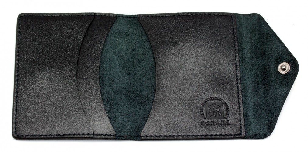 Обложка для охотничьих документов Пергама Медведь из натуральной кожи Чёрный