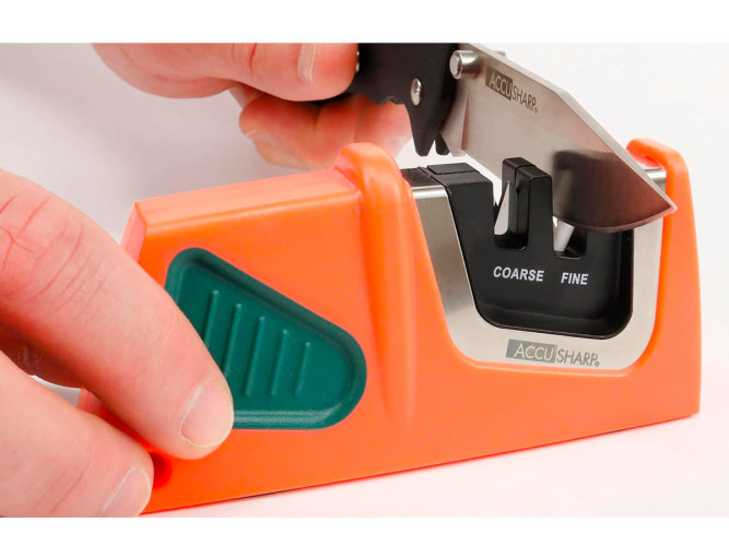 Точилка для ножей AccuSharp Compact Pull-Through, оранжевый/зелёный