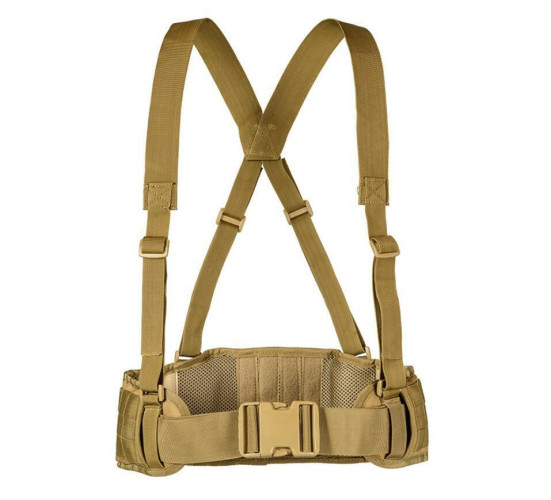 Пояс тактический RusForce широкий с плечевыми лямками Койот