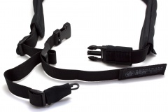 Ремень оружейный тактический Долг М3 1 точечный с мягкой подушкой Черный