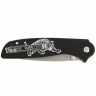 Нож складной Ganzo G6803-TG Клинок 8.9 см Серый Чёрный (Тигр)
