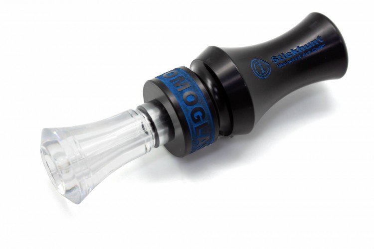 Манок духовой на утку крякву Stickhunt ArtCalls Gromoglas 1 лепесток Прозрачный / Чёрный