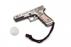 Брелок Microgun M Пистолет Glock 17 Серый
