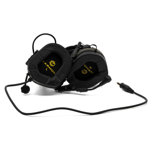 Наушники активные стрелковые Earmor Military Edition ME5 с микрофоном и разъемом для тангенты 22-82 ДБ Хаки