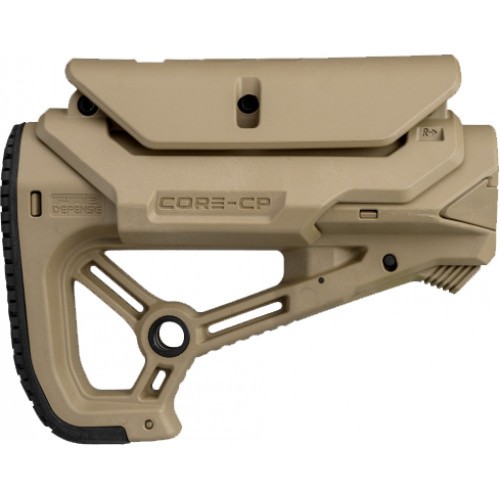 Приклад телескопический Fab Defense GL-CORE S CP с упором для щеки Койот