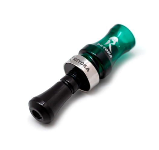 Манок духовой на утку крякву Reyoka Ordek Cift 2 лепестка Зелёный / Чёрный