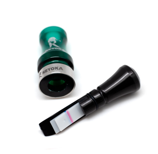 Манок духовой на утку крякву Reyoka Ordek Cift 2 лепестка Зелёный / Чёрный