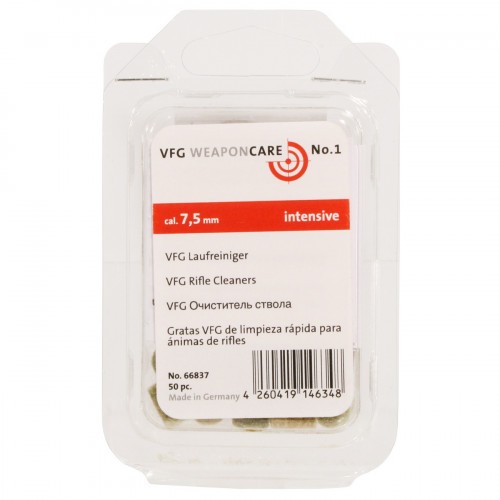 Патч войлочный для чистки оружия VFG Super 66837 для .30 калибра 50 шт