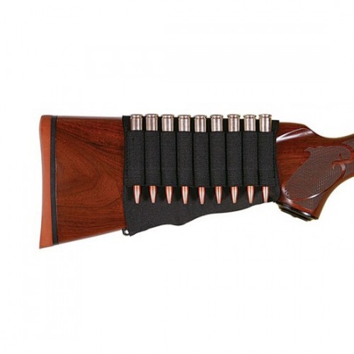 Патронташ-накладка Allen 206 открытый на 9 патронов для нарезного оружия Чёрный