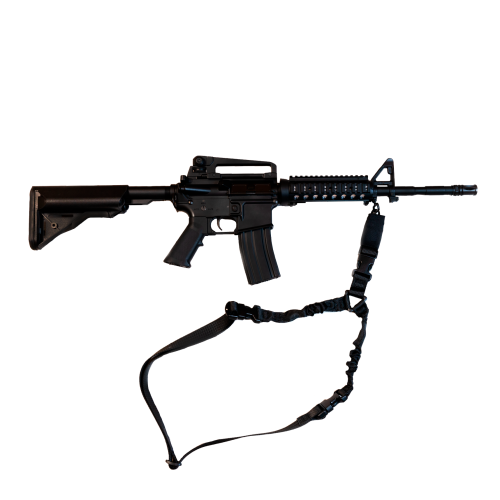 Ремень оружейный RusForce Gun Rop на 1 точку с амортизатором Чёрный