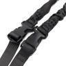 Ремень оружейный RusForce Gun Rop на 1 точку с амортизатором Чёрный