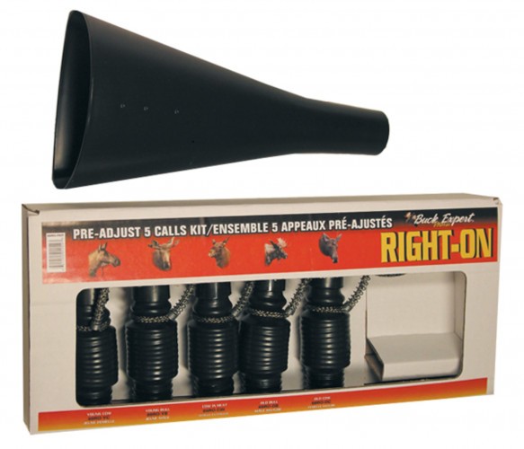 Набор манков духовых из 5 манков на лося с рупором Buck Expert RIGHT-ON 69RO-FKIT пластик Чёрный