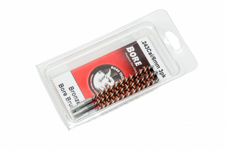 Ерш щетинный для чистки оружия Bore Tech Benchmark BTBR-06-003 для .243 калибра Папа 8/32 Бронза 3 шт