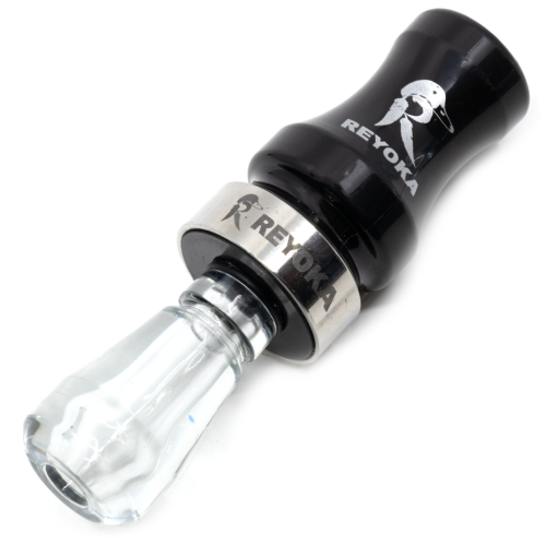 Манок духовой на утку крякву Reyoka Ordek Cift 2 лепестка Чёрный / Прозрачный