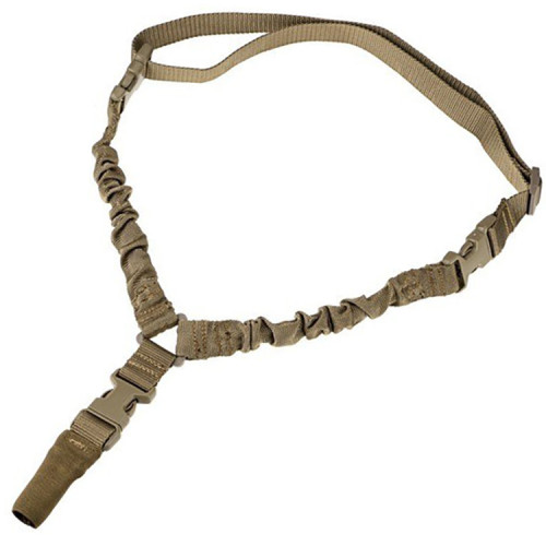 Ремень оружейный RusForce Gun Rop на 1 точку с амортизатором Койот