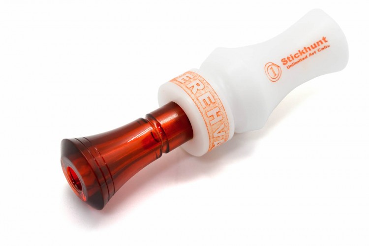 Манок духовой на утку крякву Stickhunt ArtCalls Perehvat 1 лепесток Виски / Белый