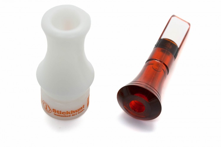 Манок духовой на утку крякву Stickhunt ArtCalls Perehvat 1 лепесток Виски / Белый