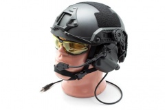 Наушники активные стрелковые Earmor Military Edition ME6 с микрофоном на шлем-каску 22-82 ДБ Чёрный