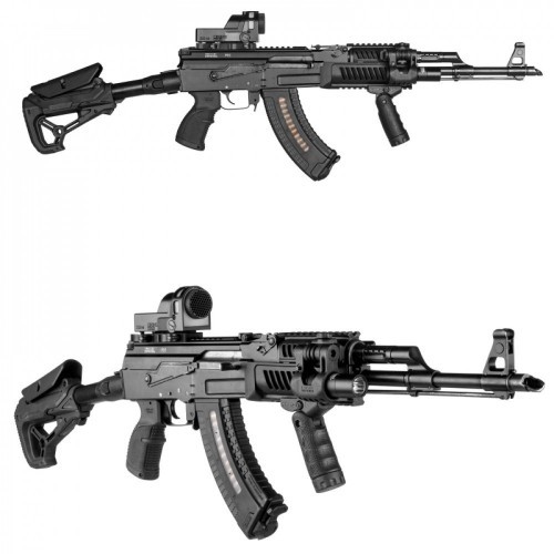 Приклад телескопический Fab Defense GL-CORE S CP с упором для щеки Чёрный