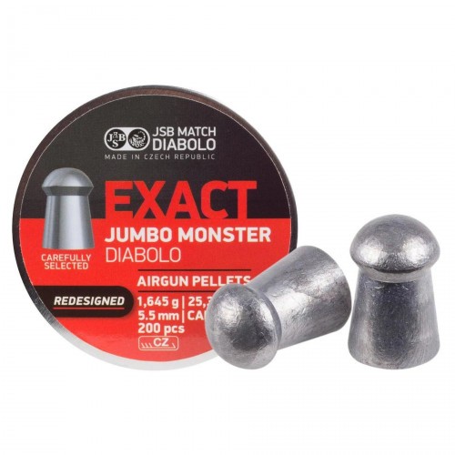 Пульки для пневматики JSB Exact Jumbo Monster (Redesigned) Скругленные 5.52 мм 1.64 г (200 шт)
