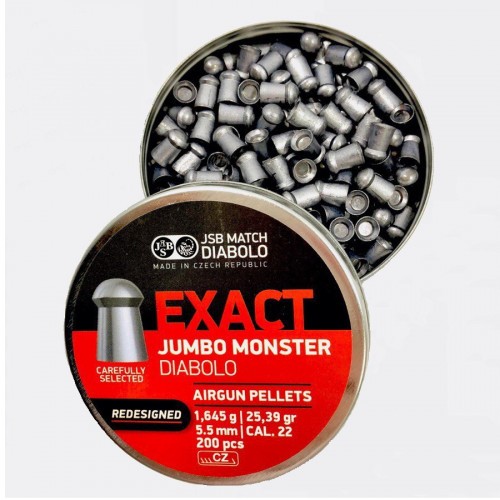 Пульки для пневматики JSB Exact Jumbo Monster (Redesigned) Скругленные 5.52 мм 1.64 г (200 шт)